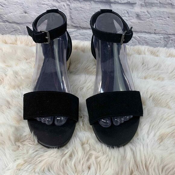 Splendid Sandals Womens 8.5 Black Suede Aria Wedge Espadrille - Picture 2 of 7